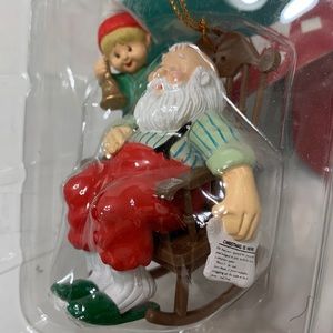 Rocking chair Santa ornament